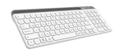 Everest KB-BT90 Beyaz/Gri Bluetooth+ 2.4Ghz  Q Mac/Win/Android/Ios Uyumlu Kablosuz klavye resmi