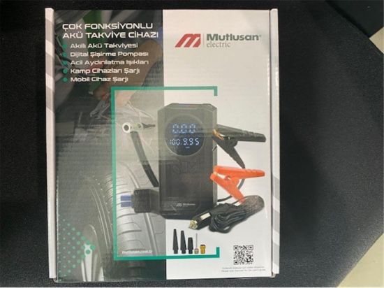 Mutlusan 10.000 Mah Çok Fonksiyonlu Akıllı Akü Takviyesi/Dijital Şişirme Pompası/ı (999 999 53001) resmi