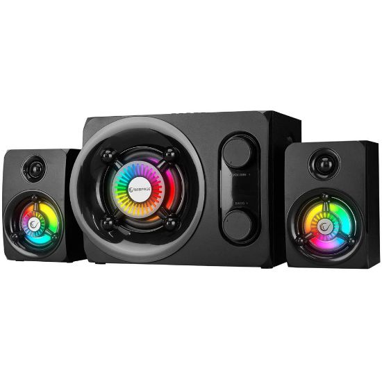 Rampage RMS-G8 Antares 2+1 25W Bluetooth+USB-SD-FM Rainbow Siyah Led Işıklı Gaming Speaker Hoparlör resmi