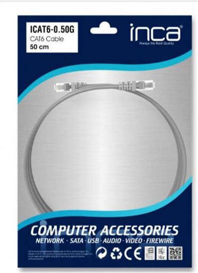 INCA ICAT6-0,50G 0,50CM Gri Kablo resmi