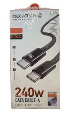 Megatech MT-240T Hasır Type-C To Type-c Data Kablosu resmi
