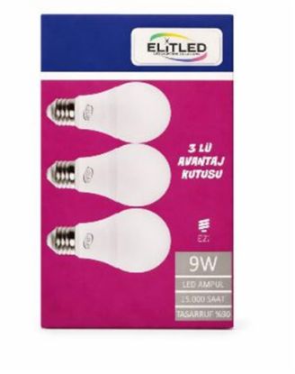 ELİTLED 9W 3LÜ SET AVANTAJ KUTU resmi