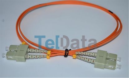 TELDATA TLD-SCOM22 SC/UPC-SC/UPC MM DX OM2 2 METRE FIBER OPTIK PATCHCORD resmi
