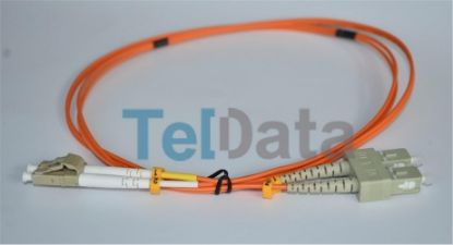TELDATA TLD-SCLCOM23 SC/UPC-LC/UPC MM DX OM2 3 METRE FIBER OPTIK PATCHCORD resmi