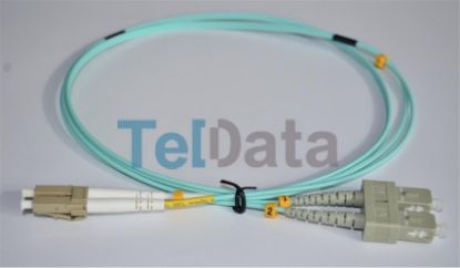 TELDATA TLD-SCLCOM31 SC/UPC-LC/UPC MM DX OM3 1 METRE FIBER OPTIK PATCHCORD resmi