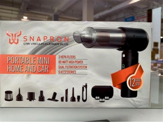 Snapron SNV-3002 12000PA 2000Mah 9in1 Güçlü Vakum Ve Üflemeli Şarjlı Katlanabilir Araç Süpürgesi  resmi