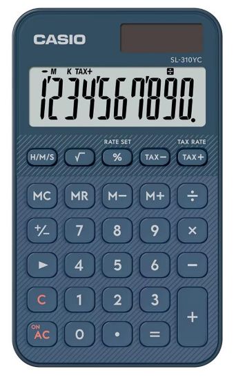 Casio SL-310UC-NY Cep Tipi 10 Hane Lacivert Hesap Makinesi resmi