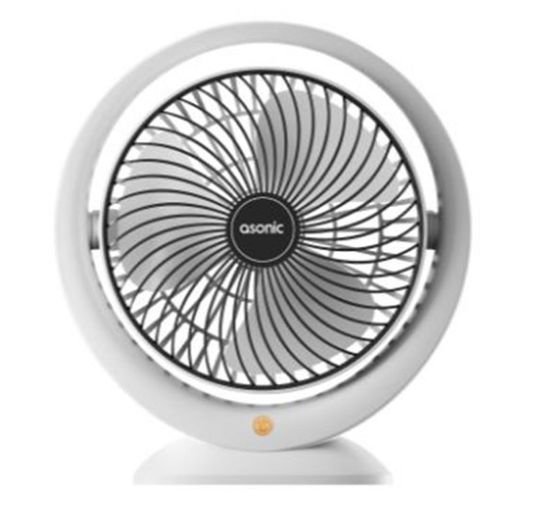 Asonic AFN25 Beyaz/Siyah Type-C Masaüstü Usb Fan resmi