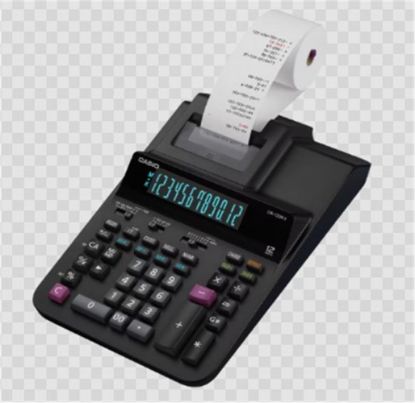 Casio DR-120RII-BK 12 Hane Şeritli Siyah Hesap Makinesi resmi