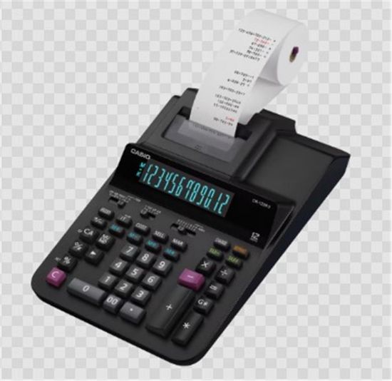 Casio DR-120RII-BK 12 Hane Şeritli Siyah Hesap Makinesi resmi
