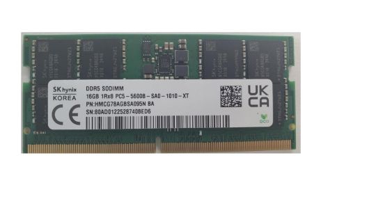 SK Hynix Sk-Hynix HMCG78AGBSA095N 16GB Ddr5 5600MT CL46 262 Pin Sodımm, 1.1V Notebook Ram Bellek resmi