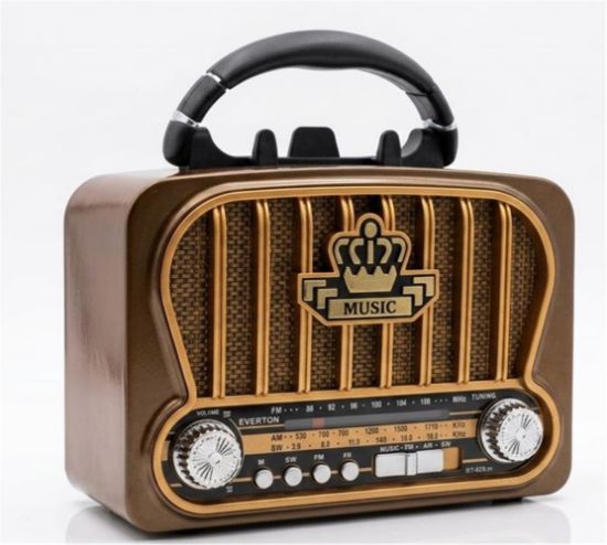 Everton RT-826M  Bluetooth-USB-SD-FM Şarjlı  Nostaljik Radyo El Fenerli resmi