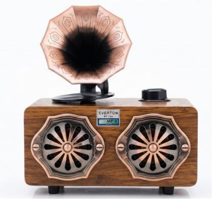 Everton Rt-744  Bluetooth Fm/Usb/Tf/Aux  Şarjlı Nostaljik Radyo resmi