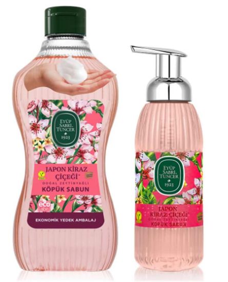 Eyüp Sabri Tuncer 1,5 ltl Japon Kiraz Çiçeği Pet Şişe Köpük Sabun resmi